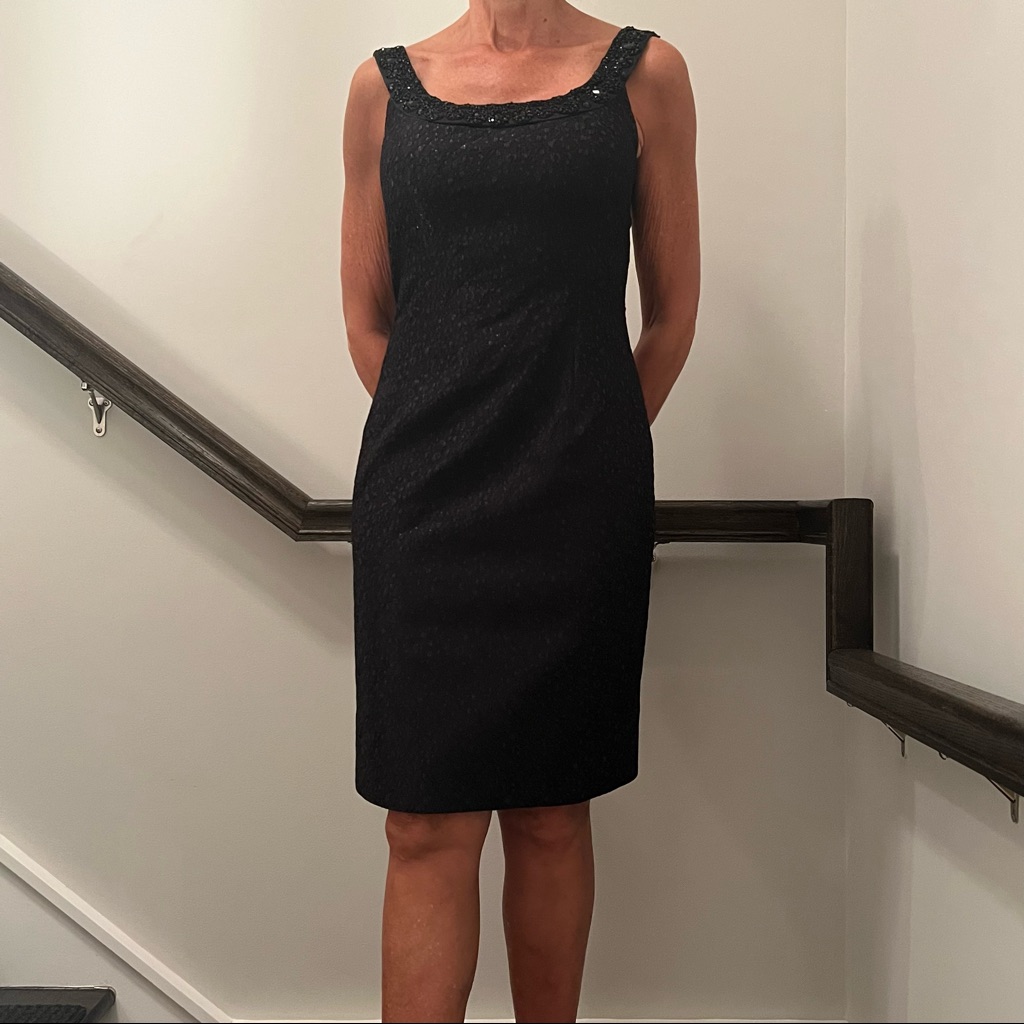Sleeveless Black Carmen Marc Valvo Dress
